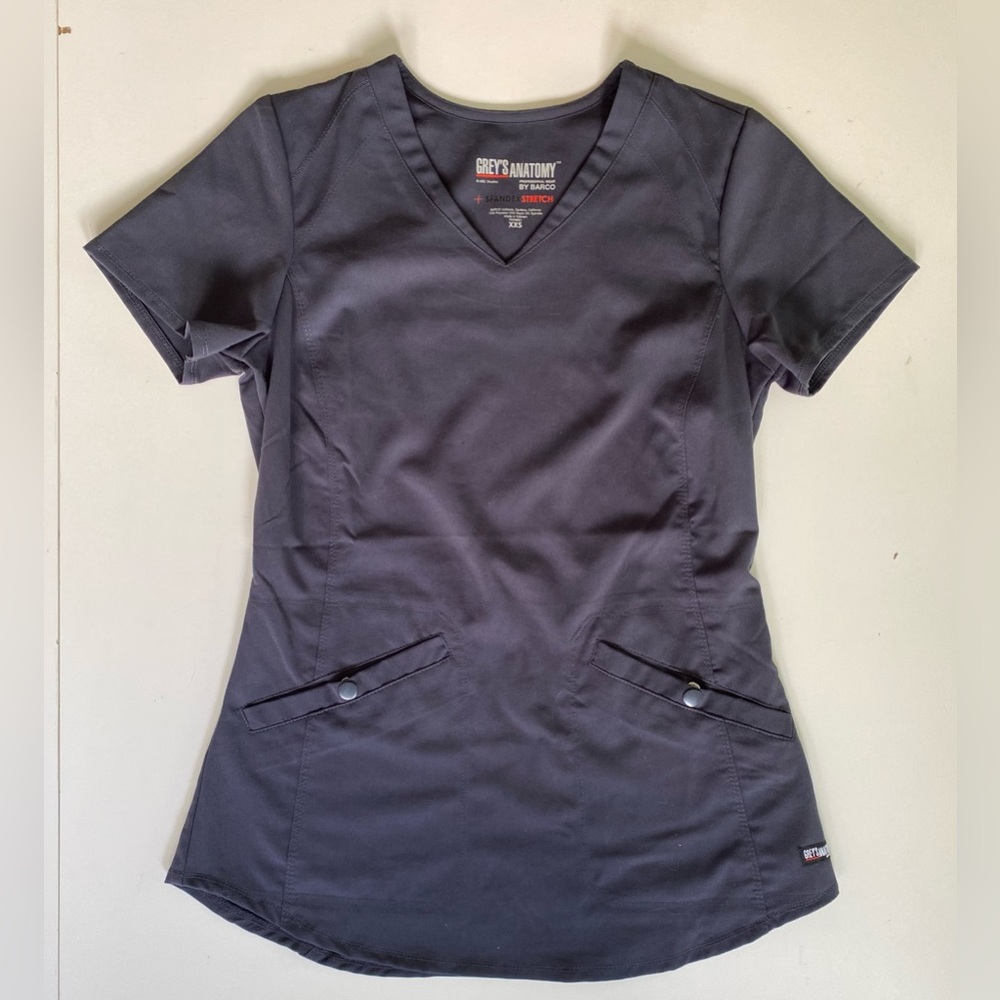 Grey’s Anatomy by Barco Grey Scrub Top XXS